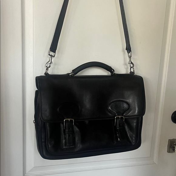 Coach Other - Vintage Coach supple black leather laptop, briefcase Crossbody J23-5237 unisex